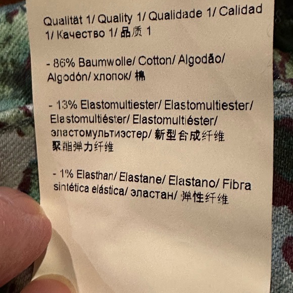 ESCADA SPORT teal green, blue print jean, size 36 EU - Picture 13 of 14